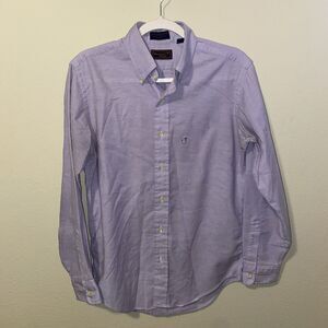 Hunting Horn Men’s Long Sleeve Button Down Shirt Purple